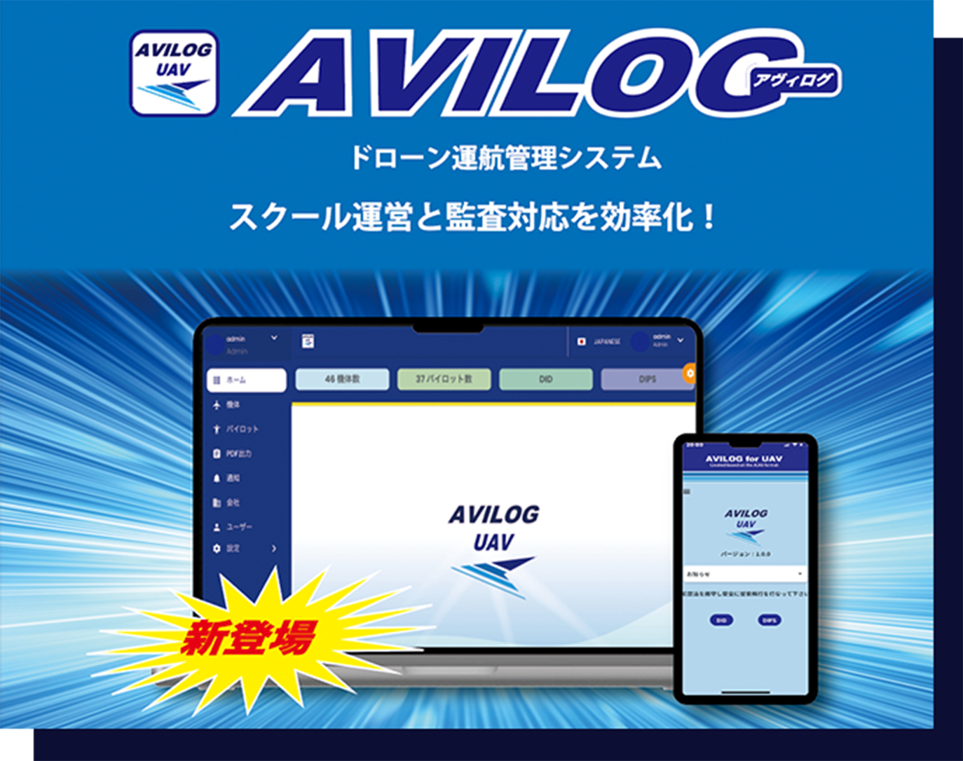 AVILOGの操作画面